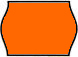 CT8 Labels, 22 x 16mm, 1200 Labels per Roll, Fluorescent Orange, 36 Roll Pack